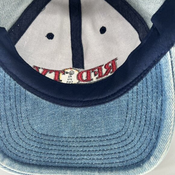 RFD-TV Rural Media Blue Demin Nashville Tenn Strapback Baseball Hat Cap VTG VGC - Picture 6 of 9